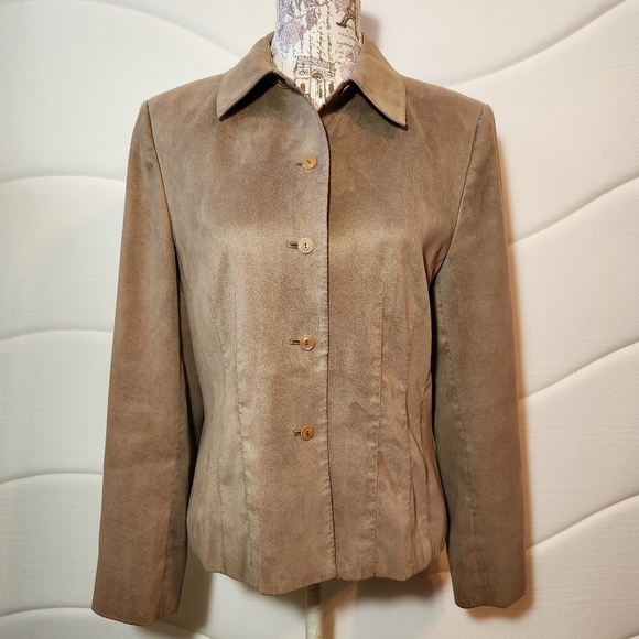 Talbots Long Sleeve Tan Top Size 10 - Picture 1 of 12